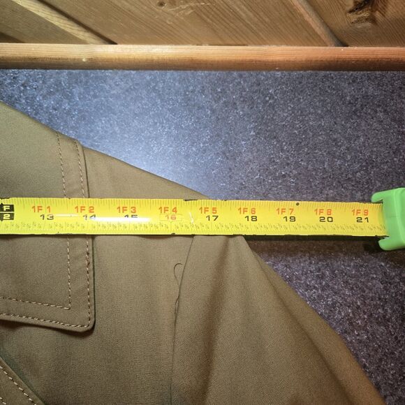 Vtg Towncraft Plus Mens Trench Coat Faux Fur Removable Liner Sz 36 - Picture 9 of 10